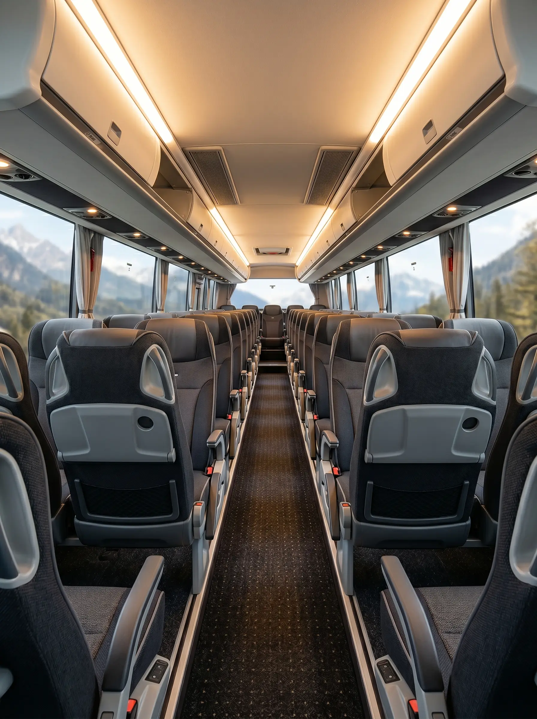 Chauffeur driving a luxury sedan on a long-distance trip through Austria